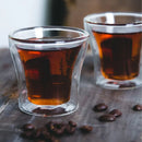 Axyaa Double Wall Glass Cup: Durable, Heat Resistant Drinkware for Home - 250ml
