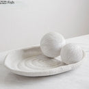 Axyaa Coral Texture Resin Vase & Tray Set for Modern Home Decor