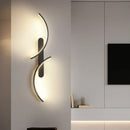 Axyaa Double Curve LED Wall Lamp for Bedroom, Modern Indoor Sconces Lighting Fixture