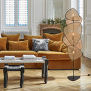 Axyaa Handmade Rattan Leaf Grid Chandelier & LED Floor Lamps