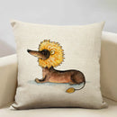 Axyaa Constellation Cartoon Dachshund Dog Pillow Case: Children's Bedroom Decor