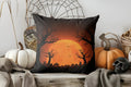 Axyaa Halloween Ghost & Pumpkins Pillow Cover for Sofa Bedroom Car