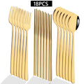 Axyaa Black Stainless Steel Cutlery Set - 18 Pieces