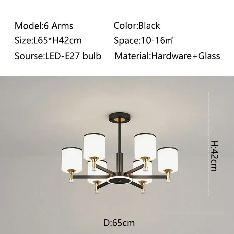 Axyaa Classical Trichromatic Chandelier for Home Lighting