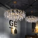 Axyaa Crystal Sky Chandelier: Elegant Ceiling Lighting for Hotel, Bedroom, Restaurant, Bar Counter