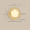 Axyaa Wabi Sabi LED Wall Lamp Yellow Travertine Pull Chain Switch for Living Room