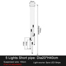 Axyaa Luxury Rotating LED Chandelier for High Ceiling Staircase