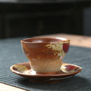 Axyaa Retro Flower Ceramic Coffee Cup Set - Japanese Style Home Decor