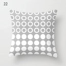 Axyaa Grey Family Pillowcase Square Cushion Cover for Home Office