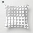 Axyaa Grey Family Pillowcase Square Office Cushion Cover