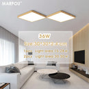 Axyaa Smart Wood Grain LED Ceiling Light for Living Room, App & Voice Control