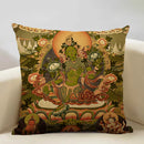 Axyaa Religious Culture Art Linen Pillowcase 45X45CM Home Decor
