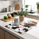 Watercolor Large Kitchen Drain Pad Quick Dry Absorbent Anti-slip Drying Mat by Axyaa
