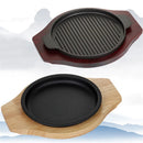 Axya Iron Steak Plate Set | Commercial BBQ Induction Gas Cooker Pan