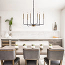 Axyaa Iron Candle Chandelier for Living Room Dining Bedroom