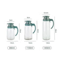 Axyaa Glass Water Pitcher Carafe with Lid and Handle