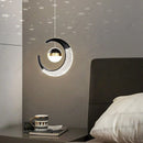 Axyaa Moon-and-Stars Pendant Lamp for Bedroom Dining Room Balcony