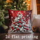 Axyaa Red & White Patterned Pillow Covers - Sofa, Bedroom, Car Cushion Cover