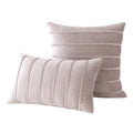 Axyaa Velvet Stripe Pillowcase Set for Farmhouse Rustic Home Decor