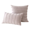 Axyaa Velvet Stripe Pillowcase Set for Farmhouse Rustic Home Decor