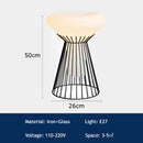 Axyaa White Glass Table Lamp | Modern Minimalist Design for Living Room and Bedroom