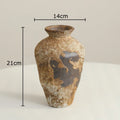 Axyaa Ceramic Vase: Retro Style Table Decor Vase for Classic Floral Arrangements