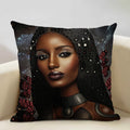 Nordic Print Linen Cushion Cover, Black and White Decor Pillowcase for Sofa by Axyaa