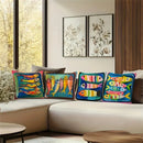 Colorful Fish Pattern Pillow Cover by Axyaa - Sofa Bedroom Car Cushion Cover
