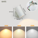 Axyaa LED Wall Lamp Touch 3 Tone Light Head Rotate 350 ° Modern Minimalist