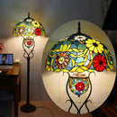 Axyaa Retro Stained Glass Tiffany Floor Lamp for Living Room and Bedroom