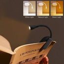 Axyaa 3-Color LED Book Light Clip with Adjustable Brightness and Eye Protection