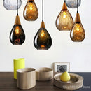 Axyaa Nordic Loft Vintage Glass Pendant Lights Hanging Lamp