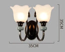 Axyaa Vintage Retro Metal Glass Wall Sconce Classic Light Fixture Lighting