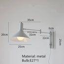 Axyaa Vintage Wall Lamp Plug Rotatable Bedside LED Lighting Sconce