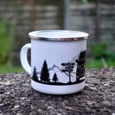 Axyaa Enamel Campervan Mug 11oz - Family Camping Milk Cup - Father Beer Mug