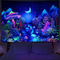Axyaa Fluorescent Tapestry: Astronaut UV Wall Hanging for Independent Room Aesthetics