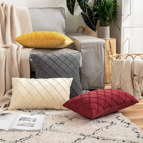 Velvet Throw Pillow Cover Set by Axyaa - Nordic Style Sofa Decoration