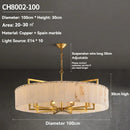 Axyaa Copper Marble Ceiling Chandeliers - Modern LED Pendant Light