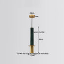 Axyaa Marble Copper LED Pendant Light - Modern Living Room Chandelier