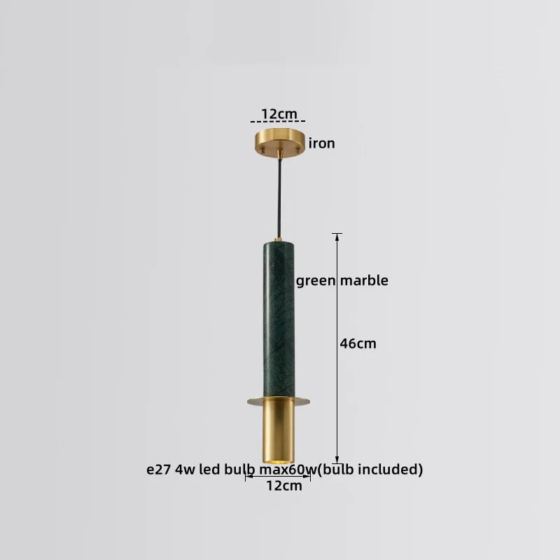 Axyaa Marble Copper LED Pendant Lamp for Modern Interiors