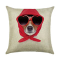 Cute Dog Watercolor Linen Cushion Cover 45*45cm - Axyaa
