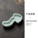 Axyaa Zen Ceramic Tea Tray: Ancient Style Pastry & Fruit Tray for Home Snacks