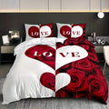 Axyaa Floral Alphabet Design Bedding Set: 1 Duvet Cover, 2 Pillowcases