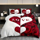 Axyaa Floral Alphabet Design Bedding Set: 1 Duvet Cover, 2 Pillowcases