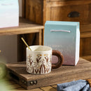 Axyaa Retro Style Ceramic Coffee Mug, 350ml Bowls, Glazed Color, Office Gift
