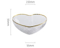 Axyaa Heart-shaped Glass Salad Bowl - European Light Luxury Design