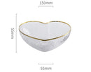 Axyaa Heart-shaped Glass Salad Bowl - European Light Luxury Design