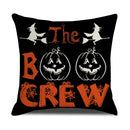 Axyaa Halloween Linen Pillowcase Set - Horror Theme Sofa Cushion Cover