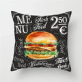 Axyaa Coffee Burger Wine Pie Juice Cushion Cover 45x45cm