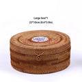 Axyaa Handwoven Rattan Storage Box Tea Food Container Organiser.